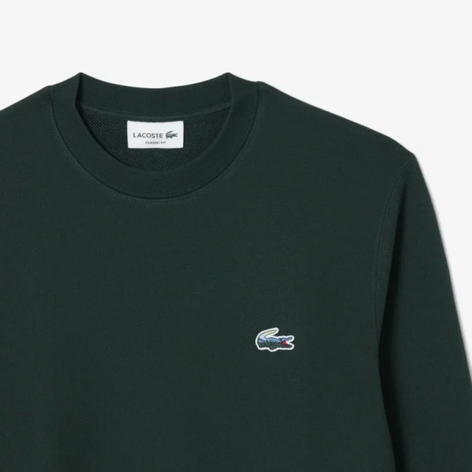 Fleece-Sweatshirt för män med krokodilmotiv Fleece-Sweatshirt för män med krokodilmotiv