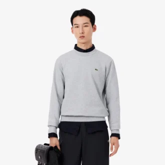 Fleece-Sweatshirt i klassisk passform för herr