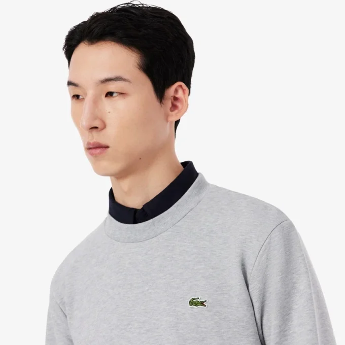 Fleece-Sweatshirt i klassisk passform för herr