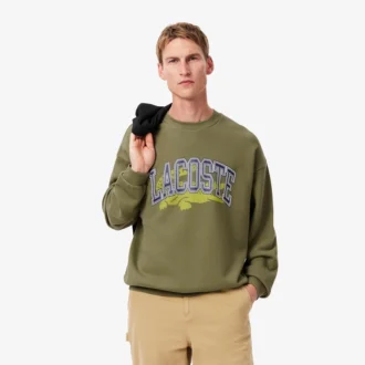 Fleece-Sweatshirt i lös passform för herr
