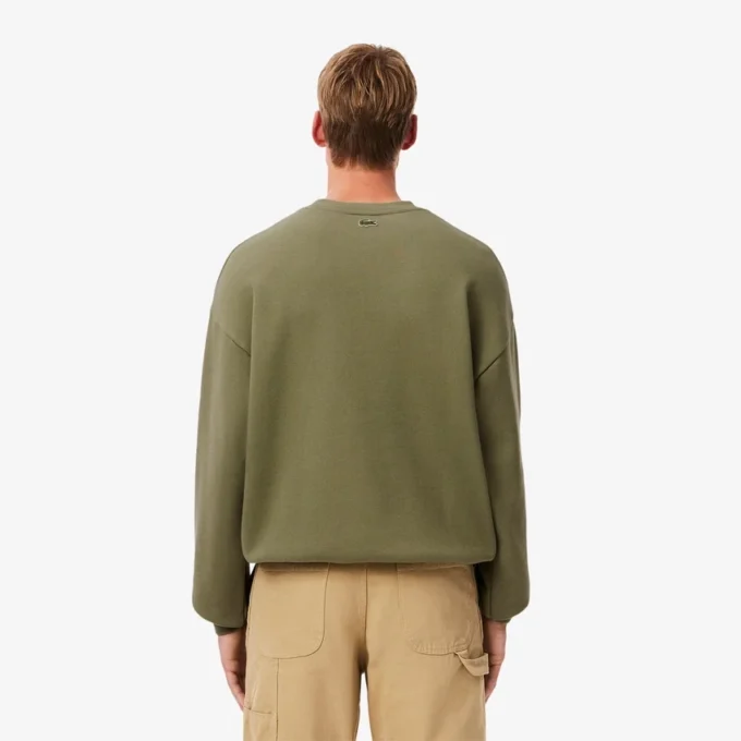 Fleece-Sweatshirt i lös passform för herr