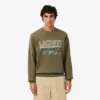 Fleece-Sweatshirt med broderat motiv för herr