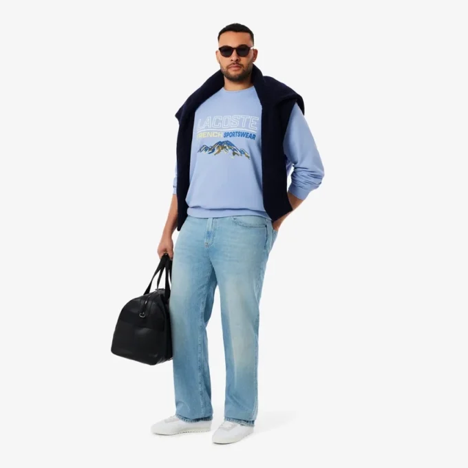 Fleece-Sweatshirt med broderat motiv för herr Fleece-Sweatshirt med broderat motiv för herr