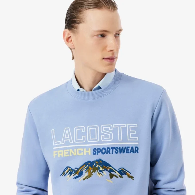 Fleece-Sweatshirt med broderat motiv för herr Fleece-Sweatshirt med broderat motiv för herr