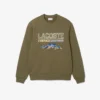 Fleece-Sweatshirt med broderat motiv för herr