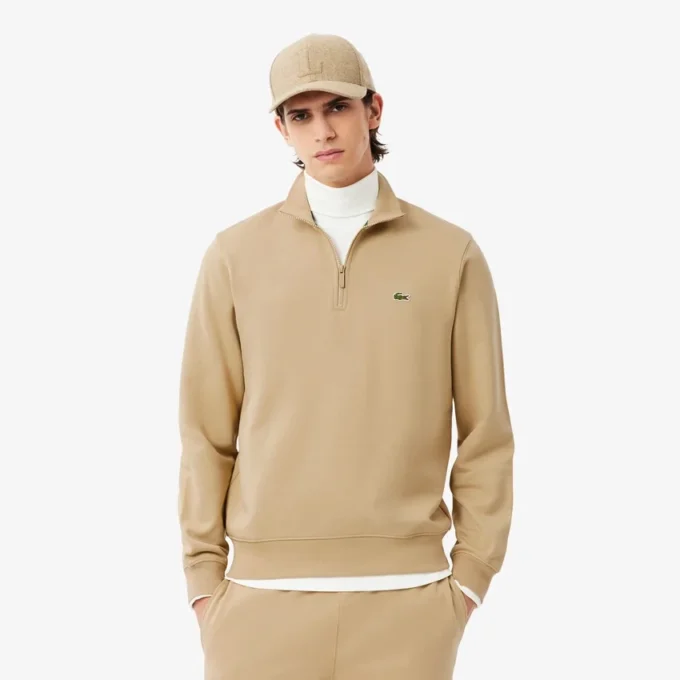 Fleece-sweatshirt med dragkedja för herr