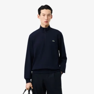 Fleece-Sweatshirt med dragkedja för män