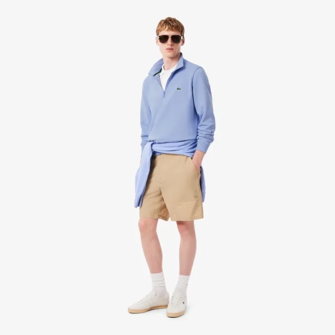 Fleece-Sweatshirt med dragkedja för män