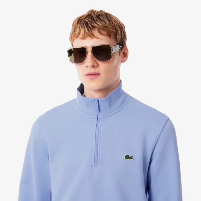 Fleece-Sweatshirt med dragkedja för män