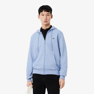 Fleece-Sweatshirt med dragkedja i klassisk passform för herr