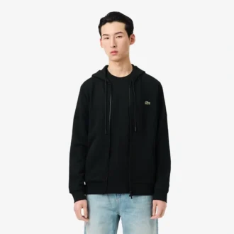 Fleece-Sweatshirt med dragkedja i klassisk passform för herr
