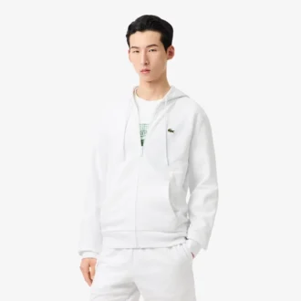 Fleece-Sweatshirt med dragkedja i klassisk passform för herr