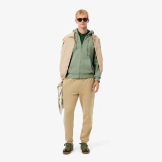 Fleece-Sweatshirt med dragkedja i klassisk passform för herr