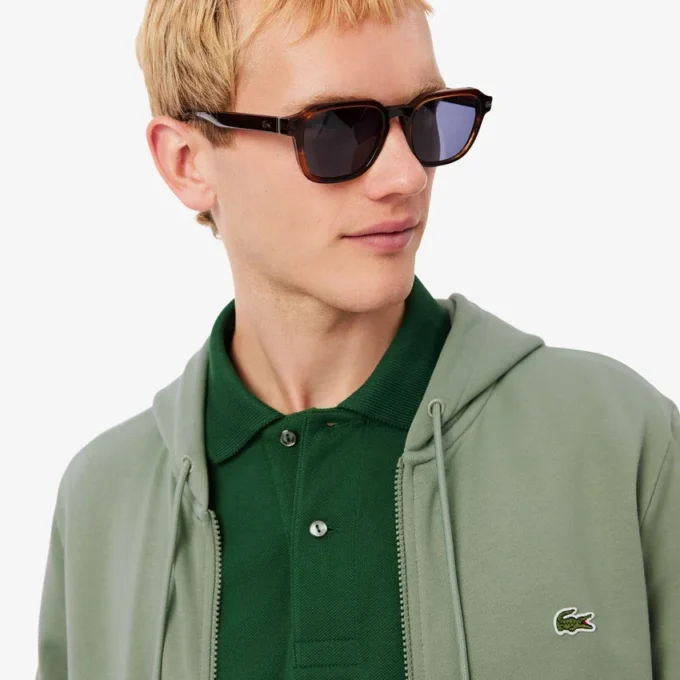 Fleece-Sweatshirt med dragkedja i klassisk passform för herr