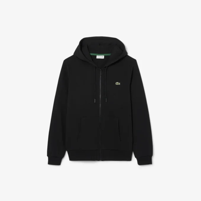 Fleece-Sweatshirt med dragkedja i klassisk passform för herr