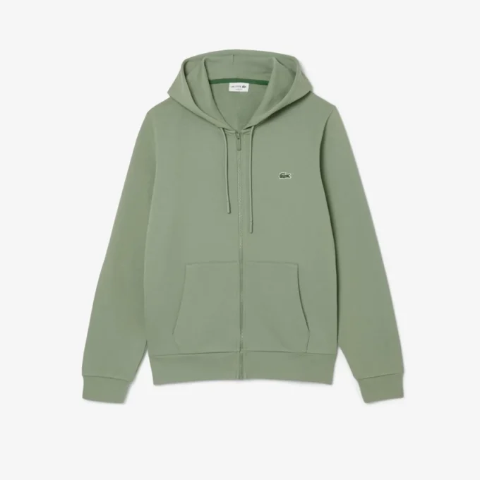 Fleece-Sweatshirt med dragkedja i klassisk passform för herr