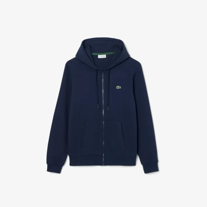 Fleece-Sweatshirt med dragkedja i klassisk passform för herr