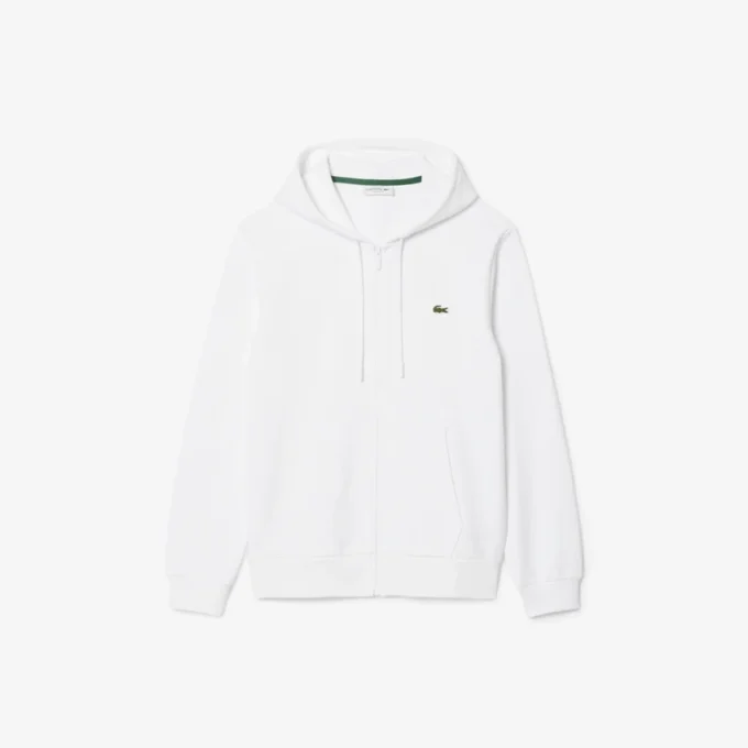 Fleece-Sweatshirt med dragkedja i klassisk passform för herr