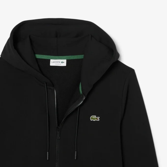 Fleece-Sweatshirt med dragkedja i klassisk passform för herr