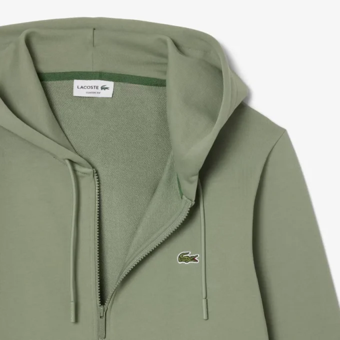 Fleece-Sweatshirt med dragkedja i klassisk passform för herr