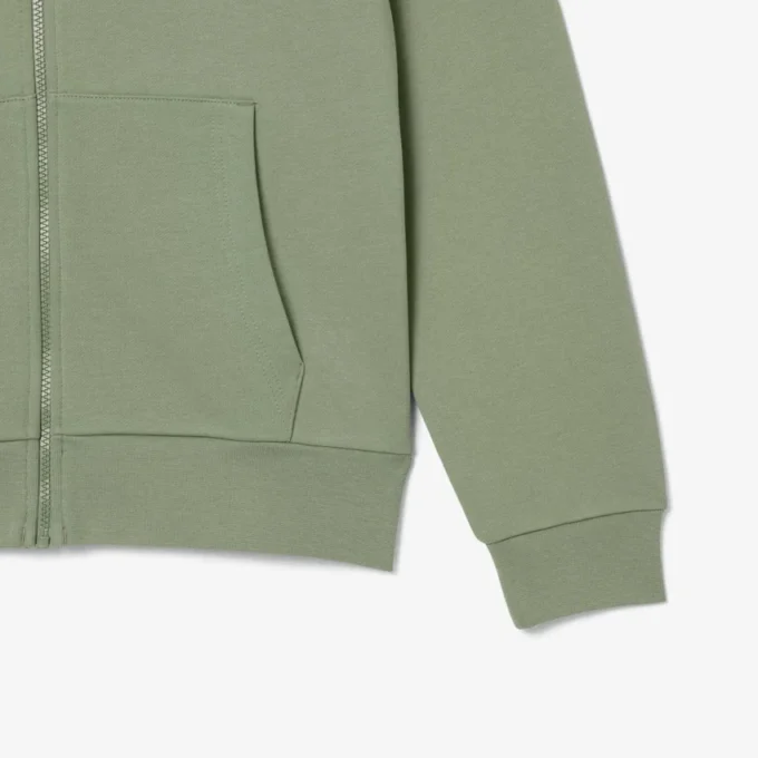 Fleece-Sweatshirt med dragkedja i klassisk passform för herr