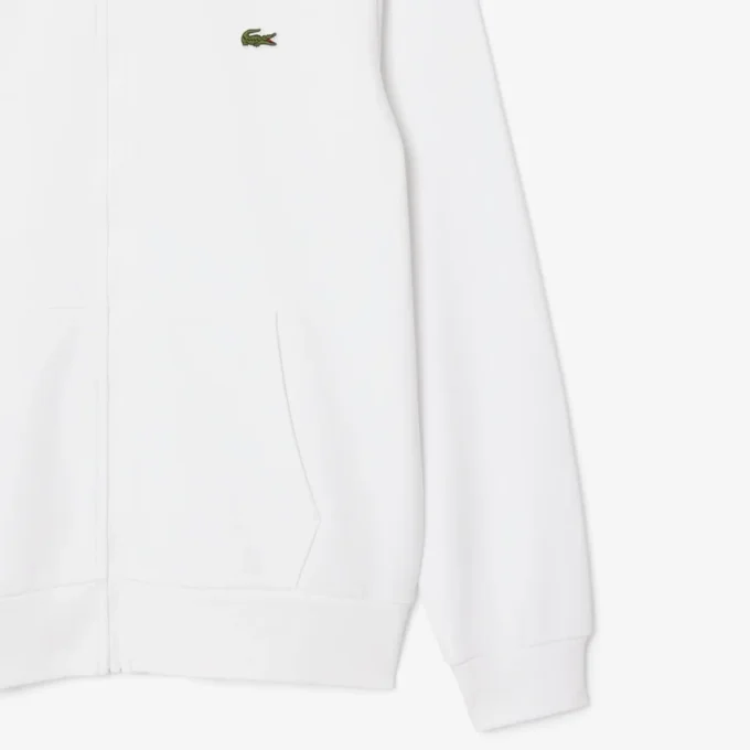 Fleece-Sweatshirt med dragkedja i klassisk passform för herr