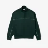 Fleece-Sweatshirt med dragkedja och satineffekt för herr