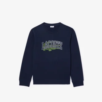 Fleece-Sweatshirt med krokodiltryck för barn