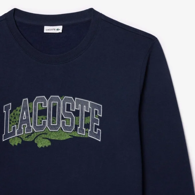 Fleece-Sweatshirt med krokodiltryck för barn Fleece-Sweatshirt med krokodiltryck för barn