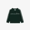 Fleece-Sweatshirt med logotyp och ränder för pojkar Fleece-Sweatshirt med logotyp och ränder för pojkar