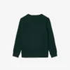 Fleece-Sweatshirt med logotyp och ränder för pojkar