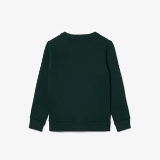 Fleece-Sweatshirt med logotyp och ränder för pojkar
