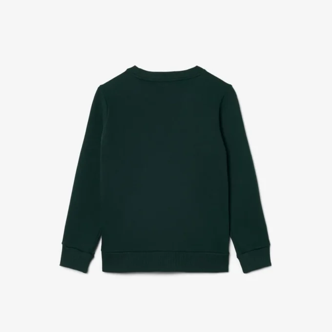 Fleece-Sweatshirt med logotyp och ränder för pojkar