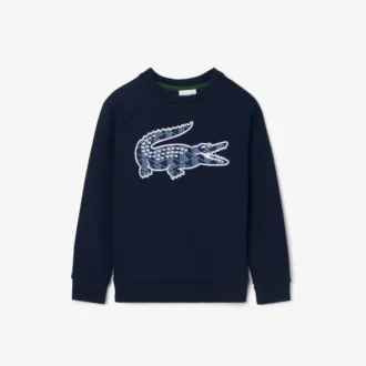 Fleece-sweatshirt med monogramtryck för pojkar