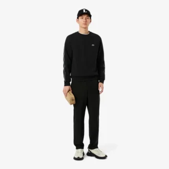 Fleece-Sweatshirt med randigt band