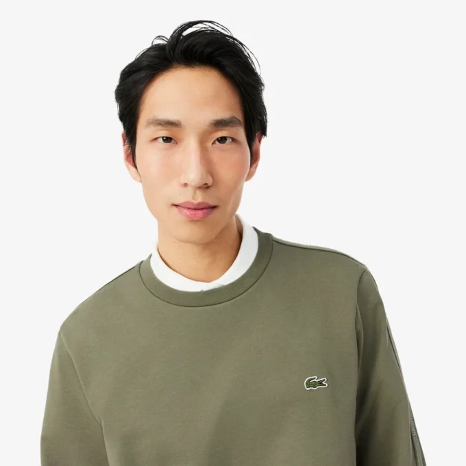 Fleece-Sweatshirt med randigt band Fleece-Sweatshirt med randigt band