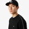 Fleece-Sweatshirt med randigt band Fleece-Sweatshirt med randigt band