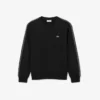 Fleece-Sweatshirt med randigt band Fleece-Sweatshirt med randigt band