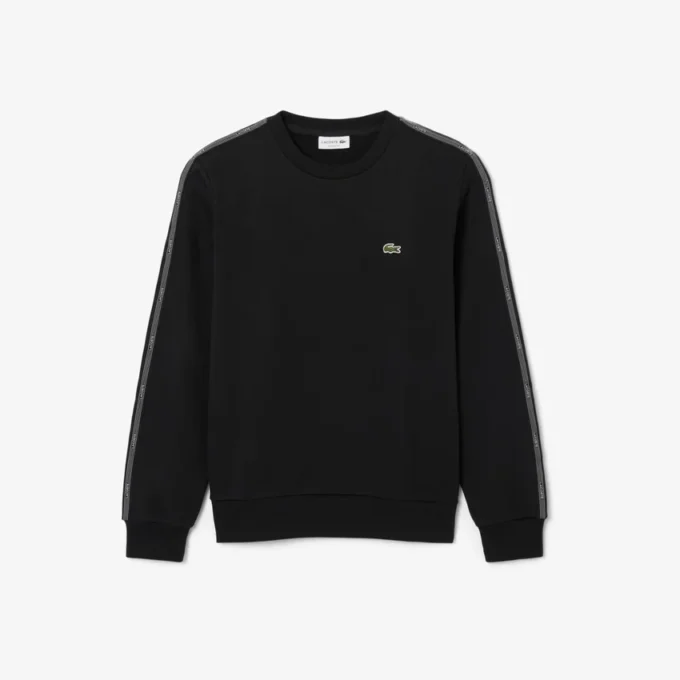 Fleece-Sweatshirt med randigt band Fleece-Sweatshirt med randigt band