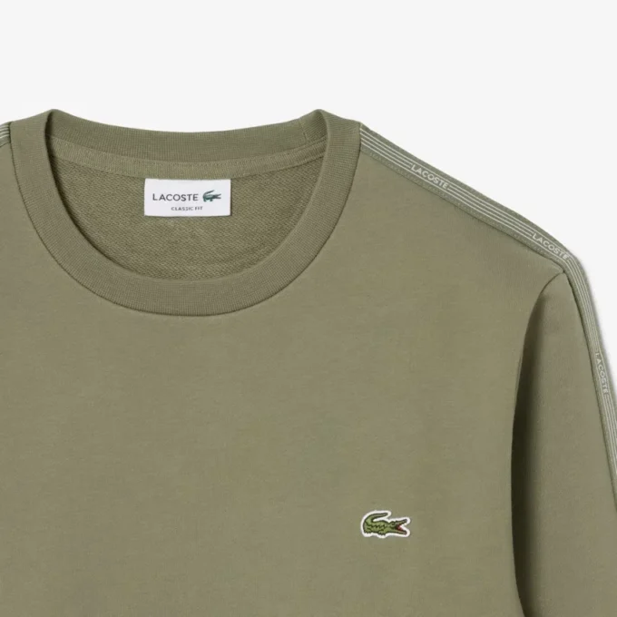 Fleece-Sweatshirt med randigt band Fleece-Sweatshirt med randigt band