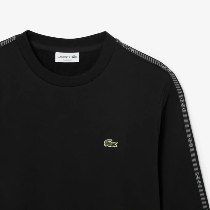 Fleece-Sweatshirt med randigt band Fleece-Sweatshirt med randigt band
