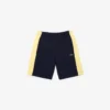 Färgblockerade borstade fleeceshorts för herr