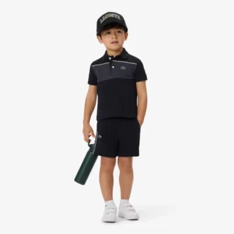 Färgblockerade fleeceshorts