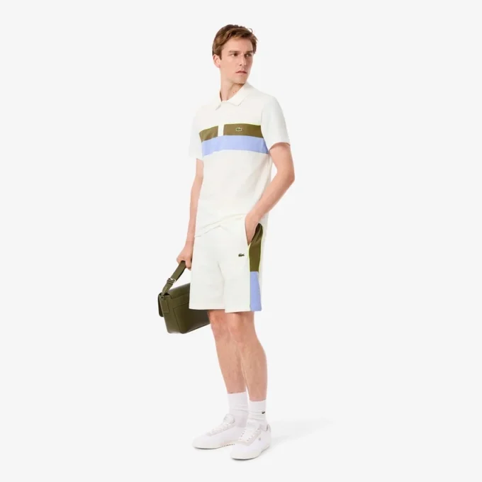 Färgblockerade fleeceshorts för herr Färgblockerade fleeceshorts för herr