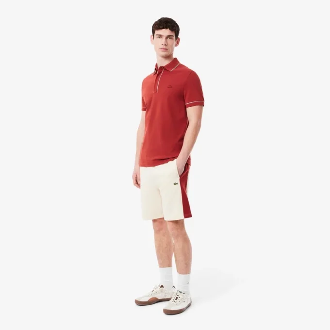 Färgblockerade shorts i bomullsfleece för herr Färgblockerade shorts i bomullsfleece för herr