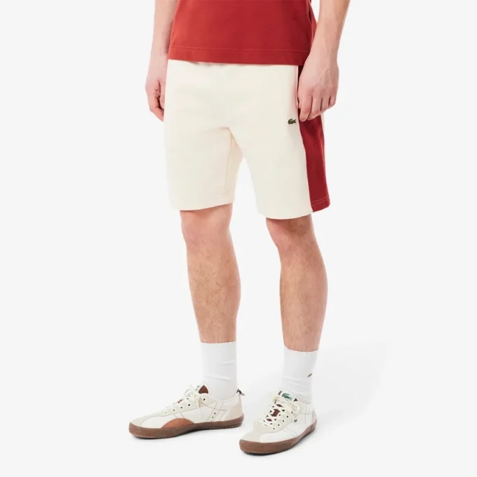 Färgblockerade shorts i bomullsfleece för herr Färgblockerade shorts i bomullsfleece för herr