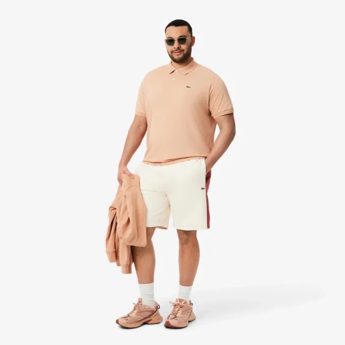 Färgblockerade shorts i bomullsfleece för herr Färgblockerade shorts i bomullsfleece för herr