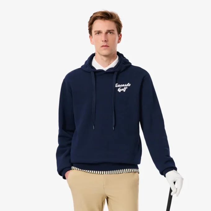 Golfhoodie i tryckt fleece för herr Golfhoodie i tryckt fleece för herr