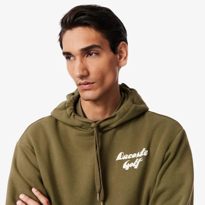Golfhoodie i tryckt fleece för herr Golfhoodie i tryckt fleece för herr