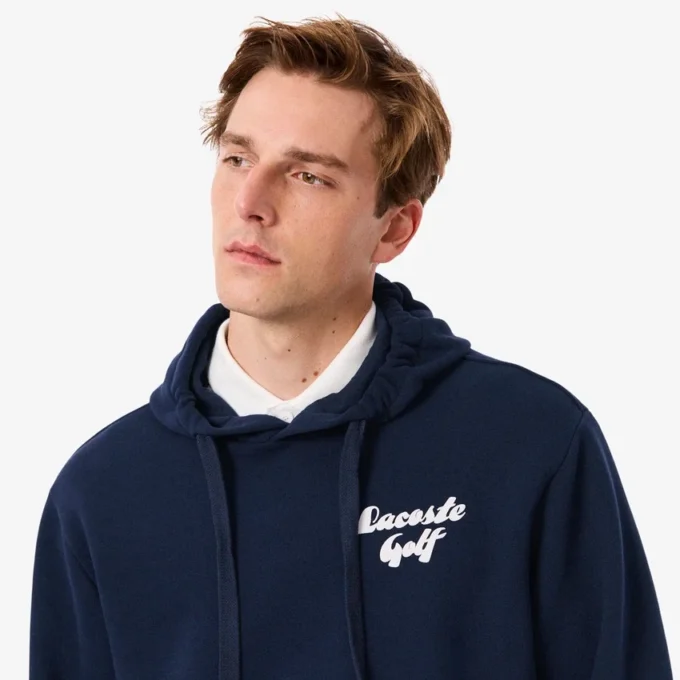 Golfhoodie i tryckt fleece för herr Golfhoodie i tryckt fleece för herr